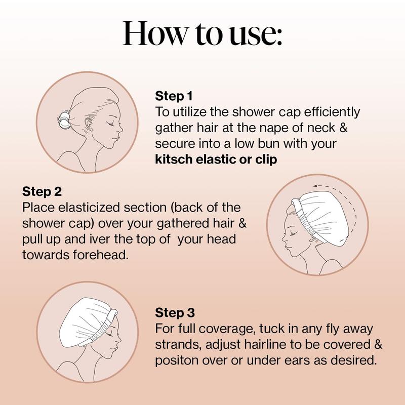 Luxury Shower Caps for Women Reusable Waterproof - Flexi Satin Lined, Quick-dry, Adjustable, Hair Cap for Long & Short Hair - Terracotta