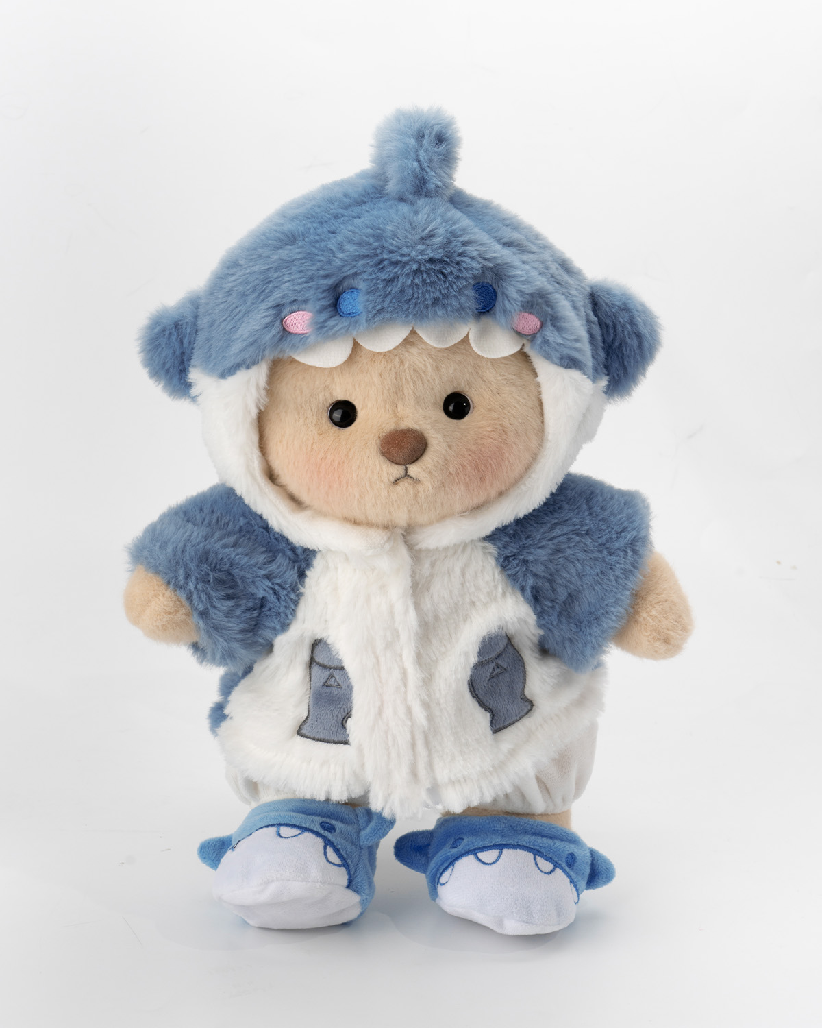 Fluffy Shark Bear | Handmade Jointed Teddy Bear Gift