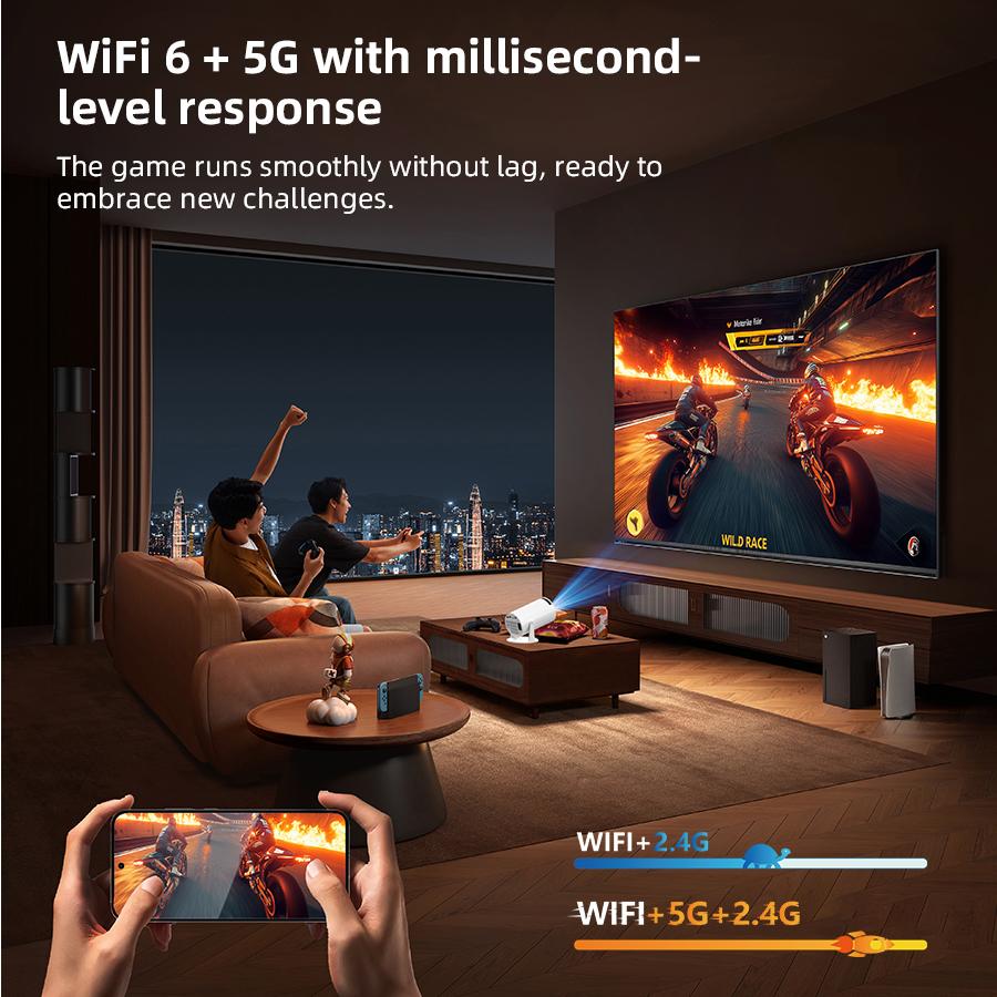 XBJ Diamond Projector 24/5G WiFi 360 Degree HD LED Multifunctional Projector with Built-in Speaker for Home Cinema Outdoor Use and 4K Decoding Ideal Holiday Gift summerwins XBJ Diamond Projector 24/5G WiFi 360 Degree HD LED Multifunctional Projector with Built-in Speaker for Home Cinema Outdoor Use and 4K Decoding Ideal Holiday Gift summerwins