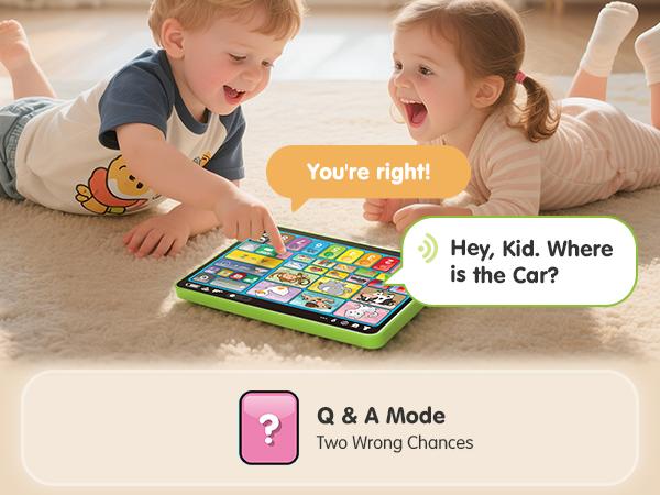 hahaland 5-Language Learning Tablet for Toddlers 1-3 &ndash; New Version Educational Toy with Sounds & Speech Therapy &ndash; Early Development Easter Gifts for Boys, Girls, Baby, Toddler, Ages 1 2 3