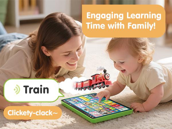 hahaland 5-Language Learning Tablet for Toddlers 1-3 &ndash; New Version Educational Toy with Sounds & Speech Therapy &ndash; Early Development Easter Gifts for Boys, Girls, Baby, Toddler, Ages 1 2 3