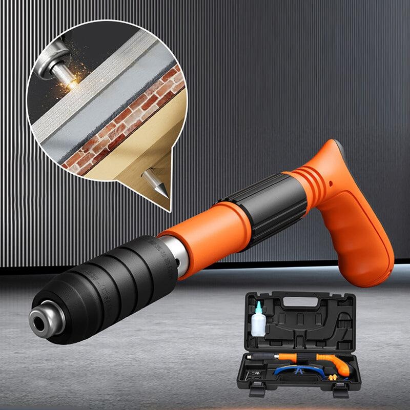 Manual Mini Steel Nail Gun 5 Gears Power Adjustable Concrete nail gun Woodworking integrated air nailer gun with 10 Nails