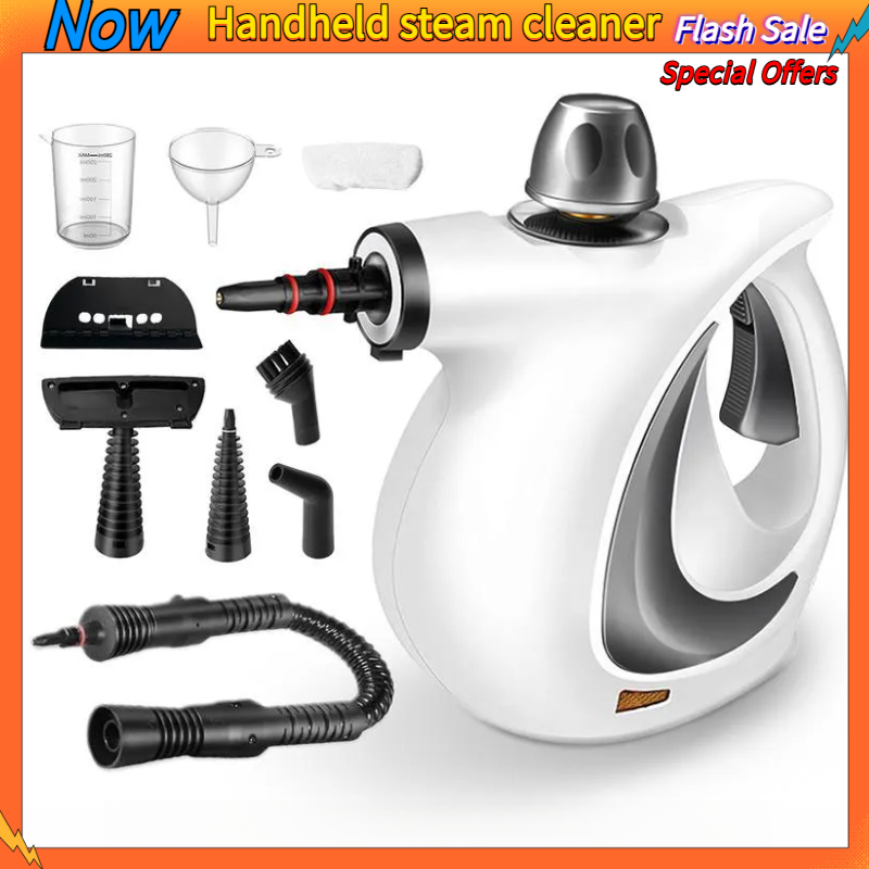 Pressurized Handheld Multi-Surface Natural Steam Cleaner with 9 pcs Accessories, Steamer for Home Use, Cleaning Floor, Kitchen