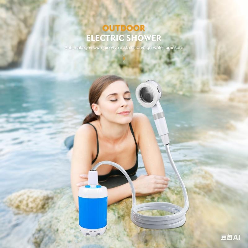 Portable Electric Shower for camping and hiking, petcleaning, car washing, camping equipment, campingsupplies, travel accessories, apartment shower tools, 2025 new Shower