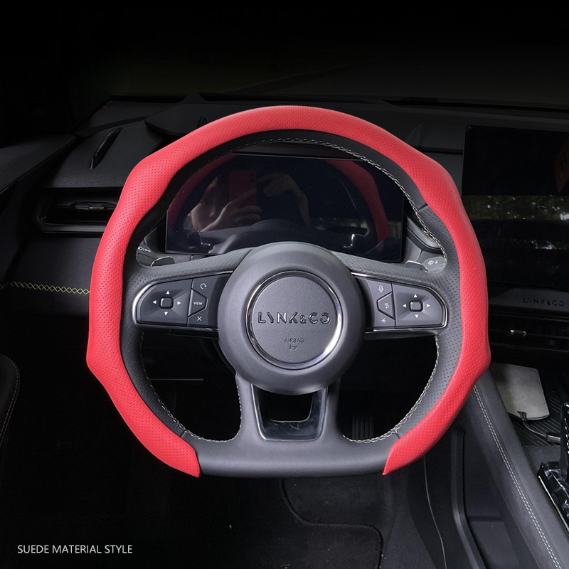 Napa Nappa Leather Car Steering Wheel Cover - Quick Turn Non-Slip Breathable Ultra-Thin Cover for Four Seasons Car Accessories - Versatile