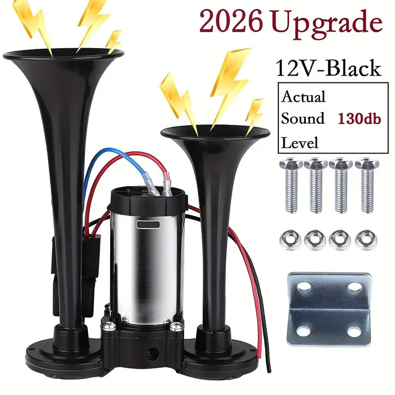 2026 Upgraded 12V 130DB Air Horn Kit