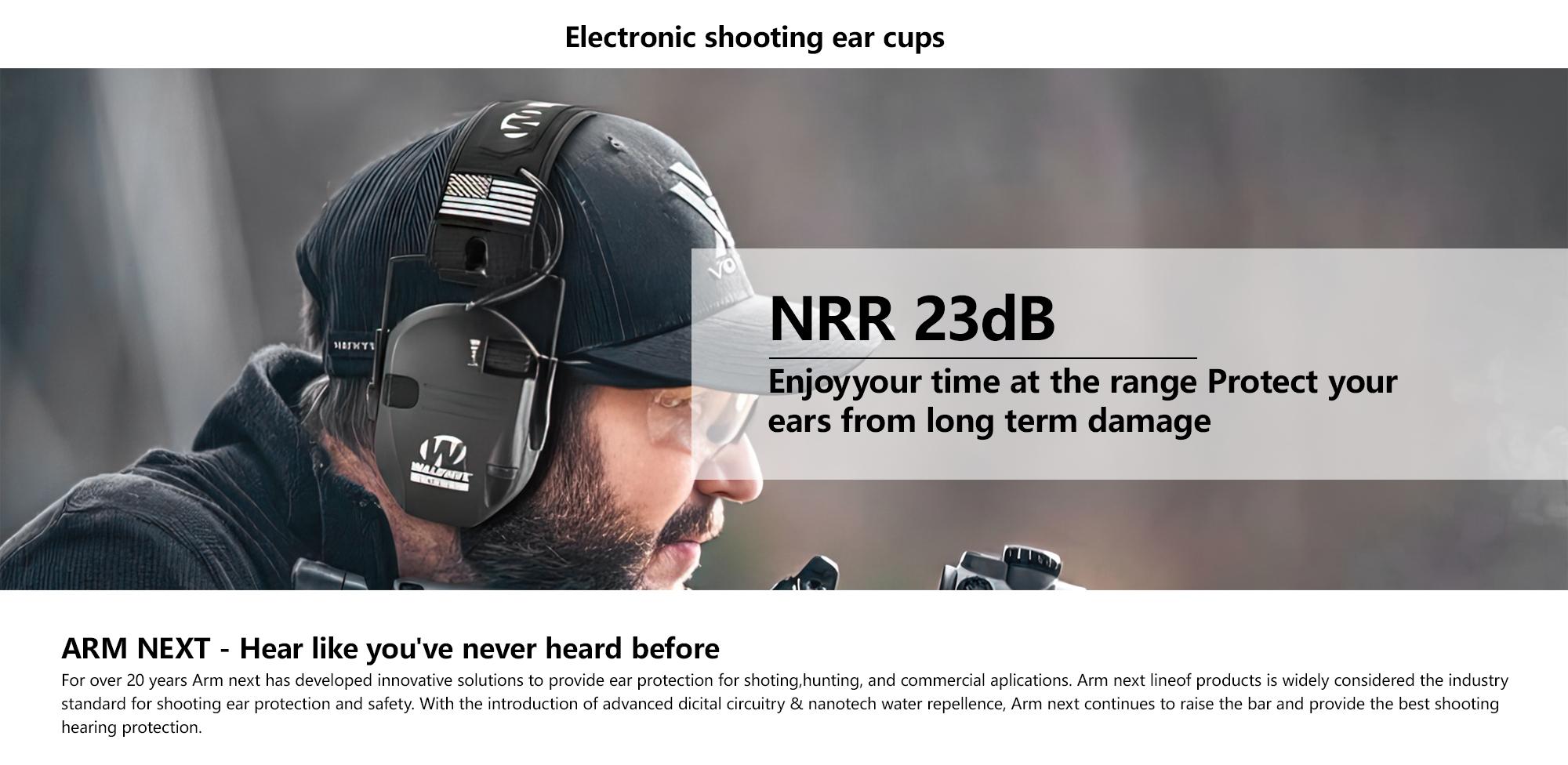 Tactical Noise Reduction Earmuffs, Adjustable Head-Mounted Tactical Accessories with Sound Pickup & HearingProtection for Competition, Hunting, Work,campingessentials,campinggear