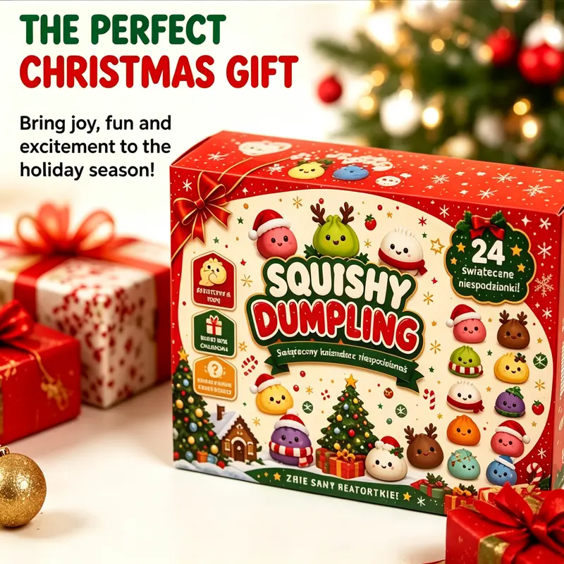 Christmas & Halloween Squishy Advent Calendar Bundle | Holiday Fidget Toy Countdown，24 Surprise Squishies Each