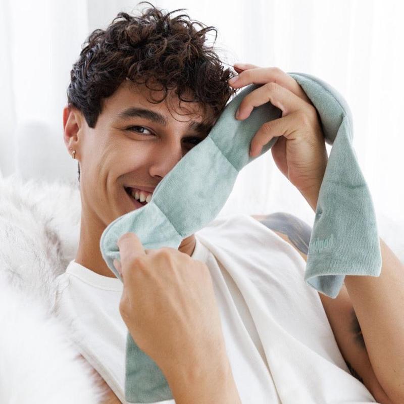 Sleep Mask - The Weighted Blanket For Your Eyes, Calming Eyemask for Deep Sleep, Side-Sleeping Friendly, 100% Blackout, Patented Strap-Free Design