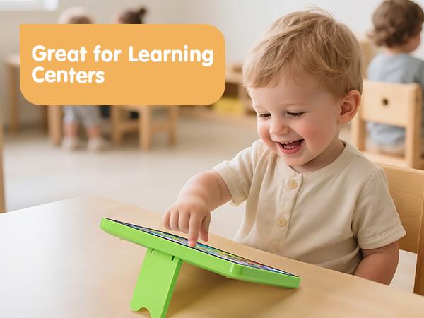 hahaland 5-Language Learning Tablet for Toddlers 1-3 &ndash; New Version Educational Toy with Sounds & Speech Therapy &ndash; Early Development Easter Gifts for Boys, Girls, Baby, Toddler, Ages 1 2 3