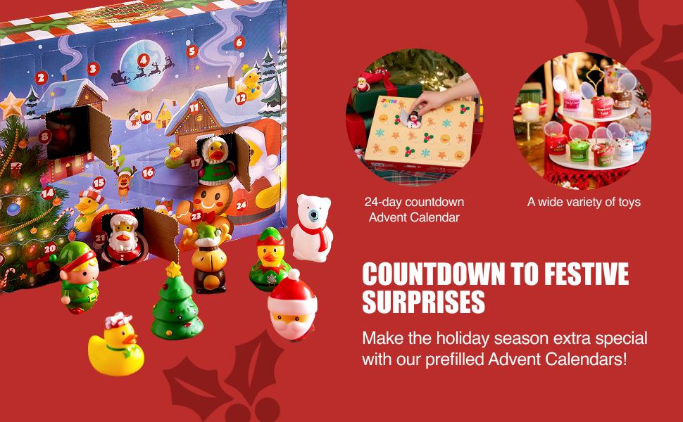 2026 Christmas Advent Calendar, 24 Days Countdown Calendar with Christmas Tree 24 PCS Ornaments for Boys Girls & Kids Party Favors, Classroom Prizes Xmas Gift, Xmas Tree Countdown