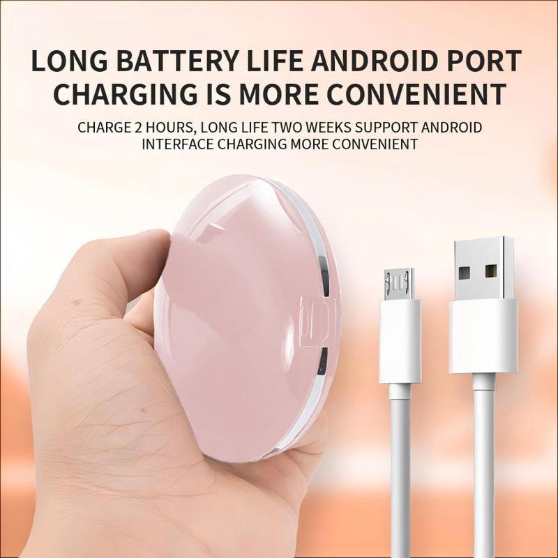 Portable Foldable Makeup Mirror, Glam Travel Makeup Mirror with LED Light, Compact Mirror for Women, Pocket Size Makeup Tools, Travel Hand Mirror