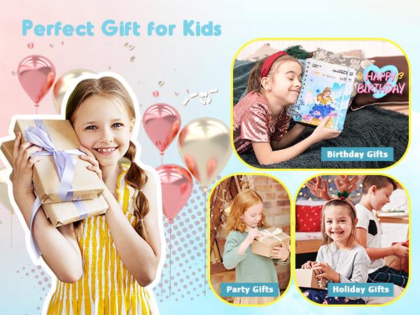 Jar Melo Poke-in 4-in-1 Diamond Painting Kits & Art Magic Princess Craft Kit Stuffers Watercolor DIY Gifts for Girls Handicraft Activities  Embroidery Design Set #Summervibes