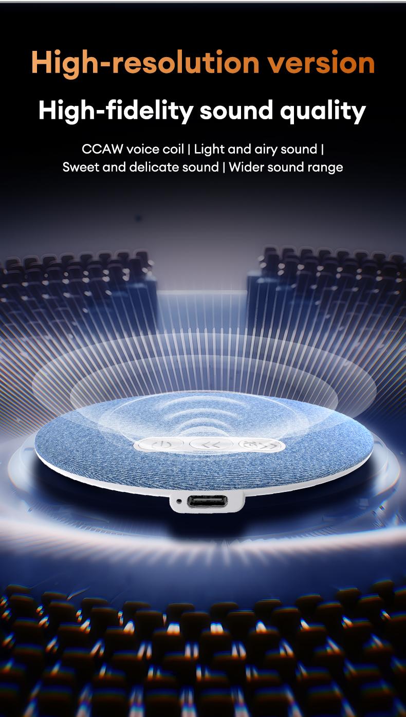 HYUNDAI S1 Ultra-Thin Bluetooth Pillow Speaker with Bluetooth 6.0, 3D White Noise, Soft Immersive Sound Field, Pillow CD Player for Bedtime Music & Audiobooks, Headphone-Free Sleep Speaker, Compatible with Android & iOS