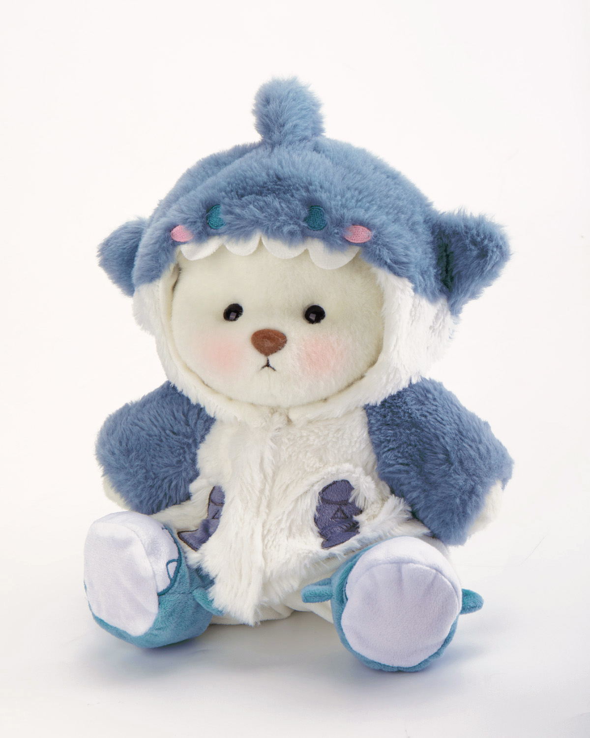 Fluffy Shark Bear | Handmade Jointed Teddy Bear Gift