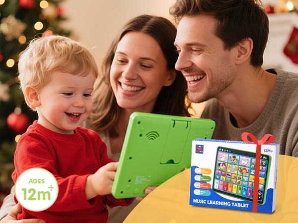 hahaland 5-Language Learning Tablet for Toddlers 1-3 &ndash; New Version Educational Toy with Sounds & Speech Therapy &ndash; Early Development Easter Gifts for Boys, Girls, Baby, Toddler, Ages 1 2 3