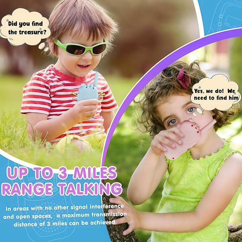 Kids Video Walkie Talkies Toys 2 Pack Long Range Communication with Camera Ideal for 3-12 Year Olds Colorful Audio for Outdoor Indoor