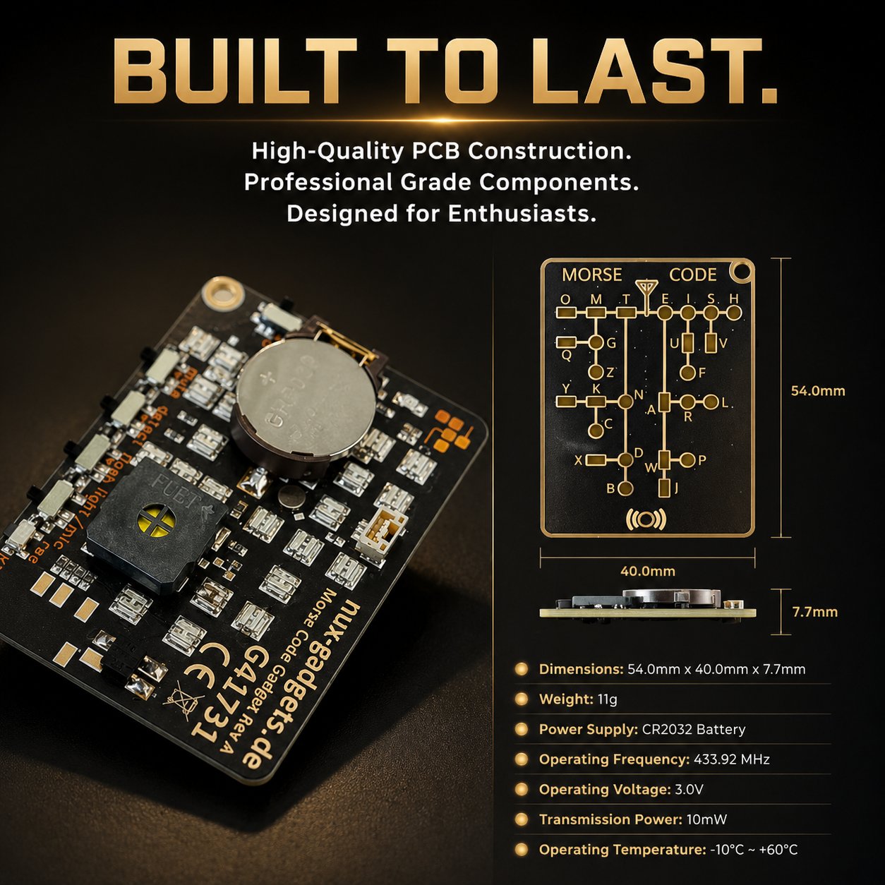 🔥Last Day 50% OFF 📟 Morse Code Trainer Card Pro (LED Edition)