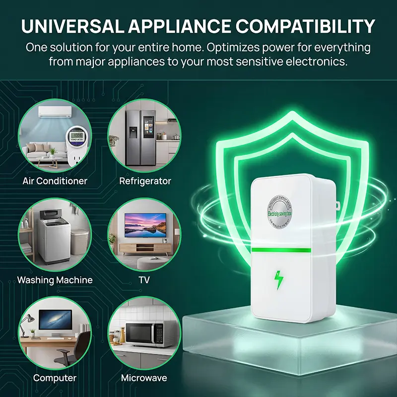 Plug-In Power Box with US Plug 2026 Updated Design, Compatible with 90–250V Input Range