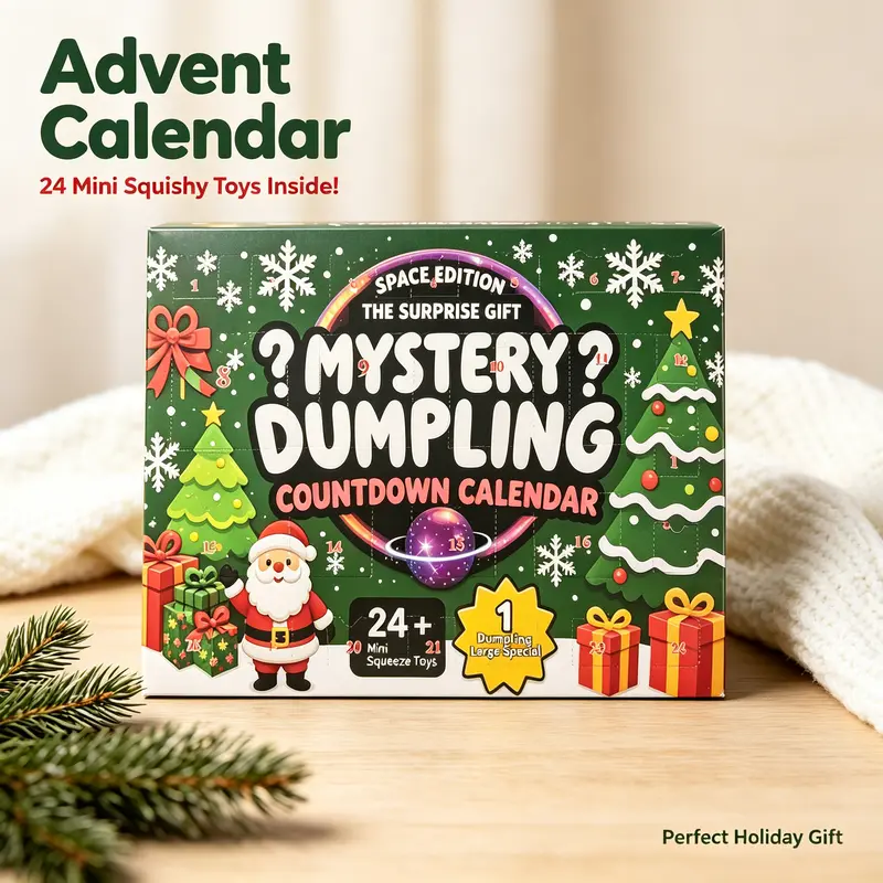 Christmas & Halloween Squishy Advent Calendar Bundle | Holiday Fidget Toy Countdown，24 Surprise Squishies Each