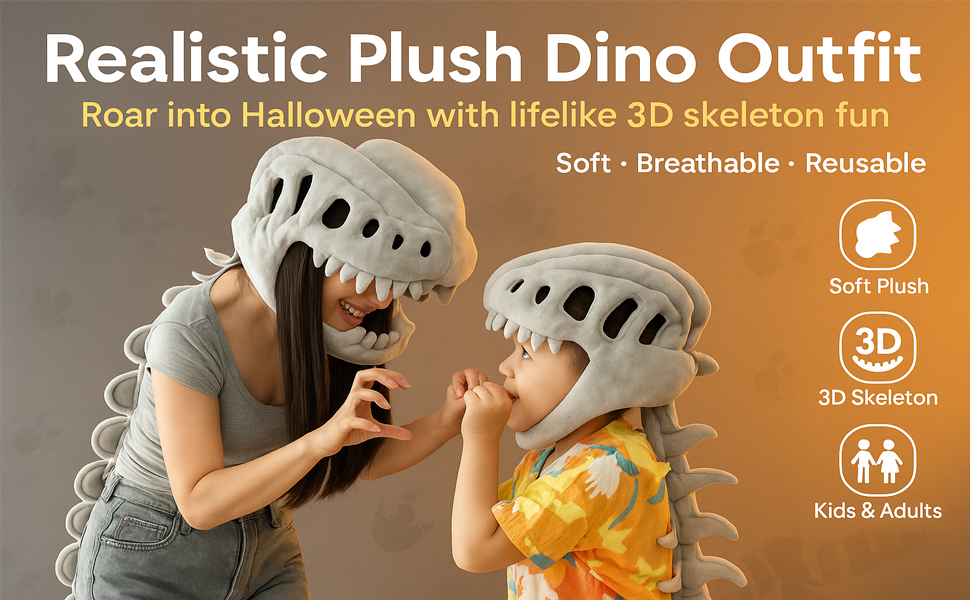 3D Plush Realistic Dino Outfit