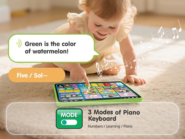 hahaland 5-Language Learning Tablet for Toddlers 1-3 &ndash; New Version Educational Toy with Sounds & Speech Therapy &ndash; Early Development Easter Gifts for Boys, Girls, Baby, Toddler, Ages 1 2 3