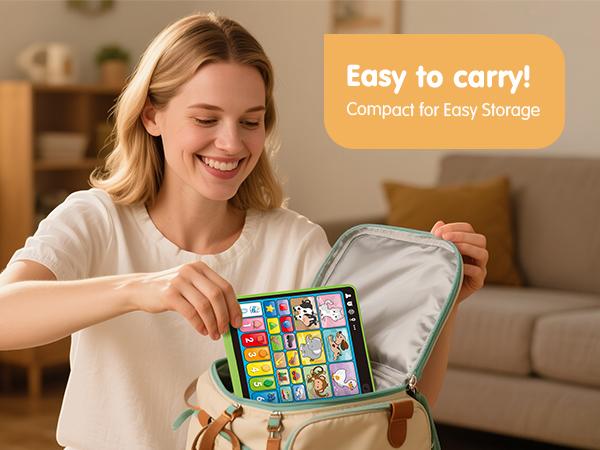 hahaland 5-Language Learning Tablet for Toddlers 1-3 &ndash; New Version Educational Toy with Sounds & Speech Therapy &ndash; Early Development Easter Gifts for Boys, Girls, Baby, Toddler, Ages 1 2 3