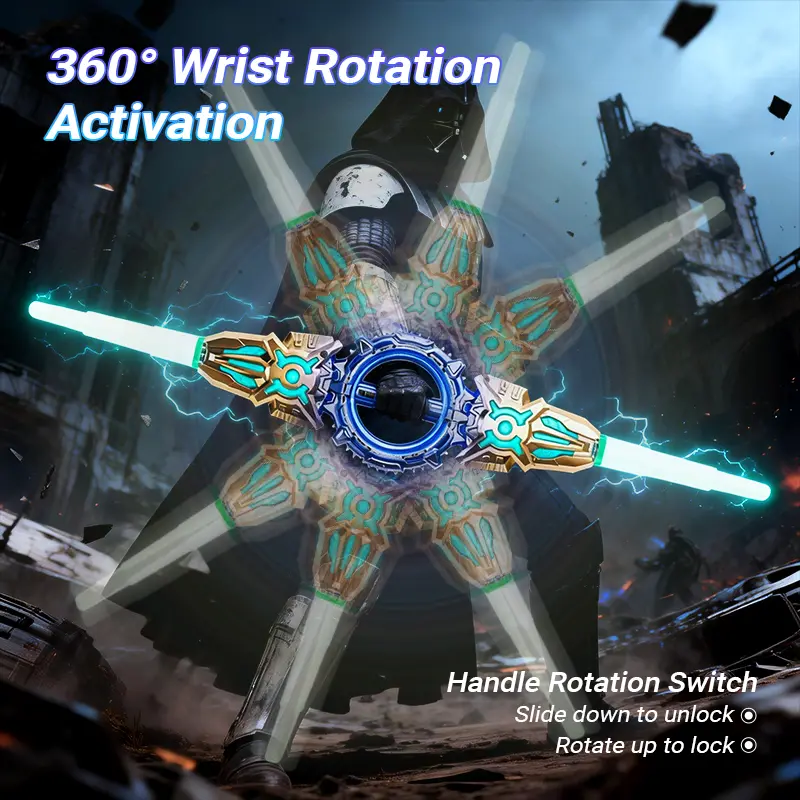 Light Up Sword, Retractable 24 Color LED Sword, Spinning Light Sword For Cosplay Costume, Real Lightsaber