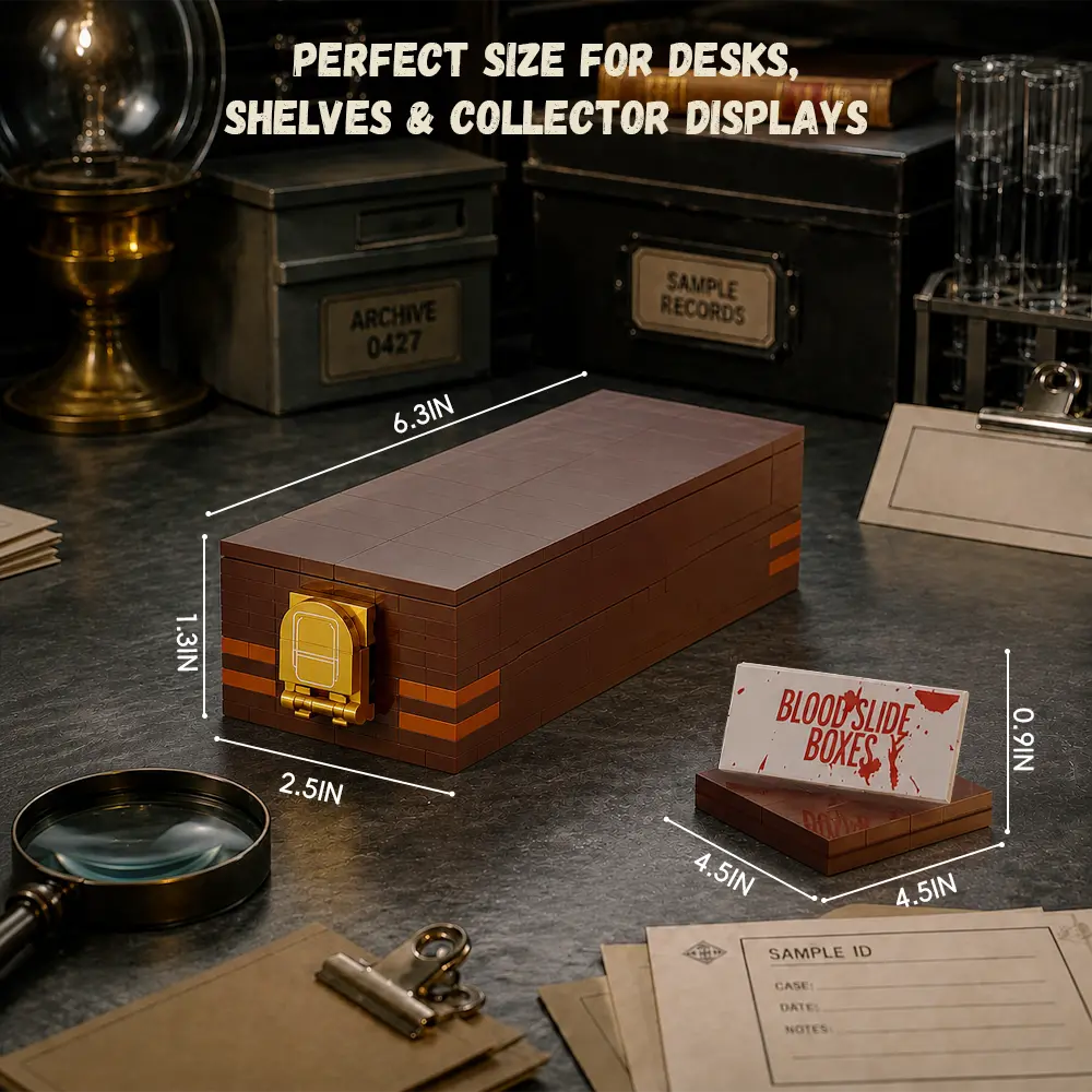 Blood Slide Box Building Set，Forensic Display Model Building Blocks,Openable Forensic Display Model with Numbered Slides,Ideal DIY Christmas Birthday Party Favor Gift for Kids & Adult Collectors to Build and