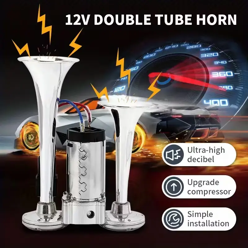 2026 Upgraded 12V 130DB Air Horn Kit