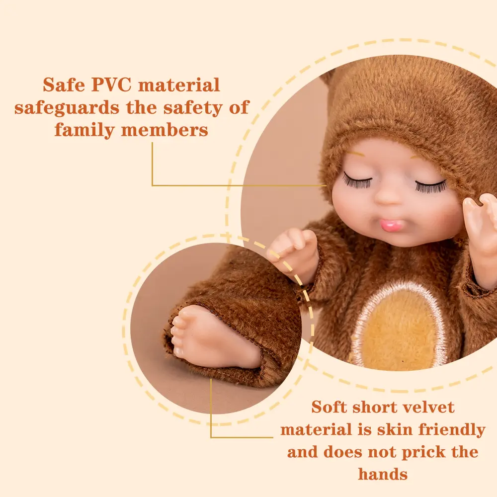 4.3-inch Fairy Princess Doll Set—a lifelike newborn-style doll; an exquisite, stylish toy perfect for playtime and role-playing.