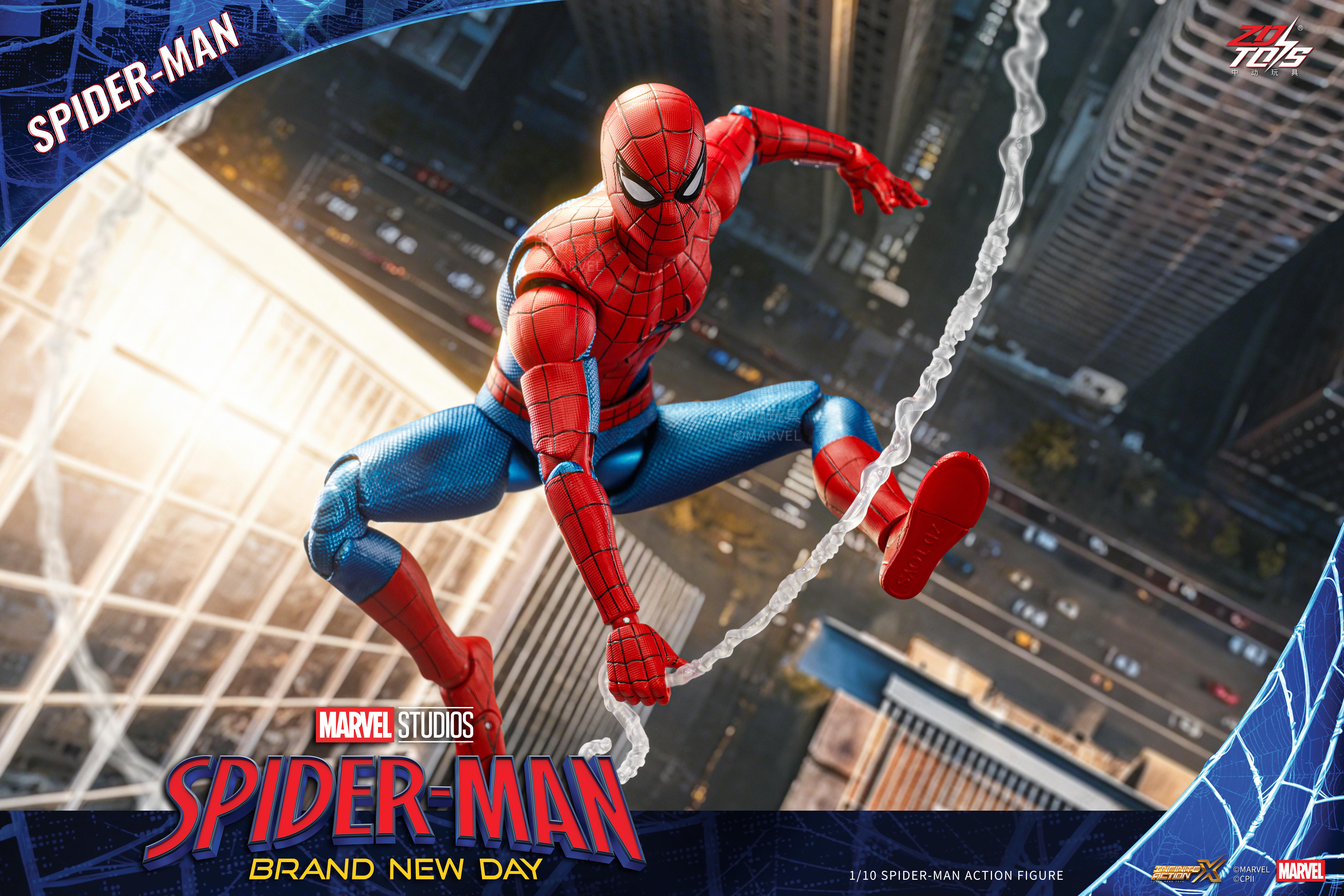 Marvel Officially Authorized ZD Toys Spider-Man: Brand New Day 7-Inch Collectible Action Figure Set, Comics-Style Superheroes Action Figures, Unisex Gift for Ages 4+ Collectors & Fans