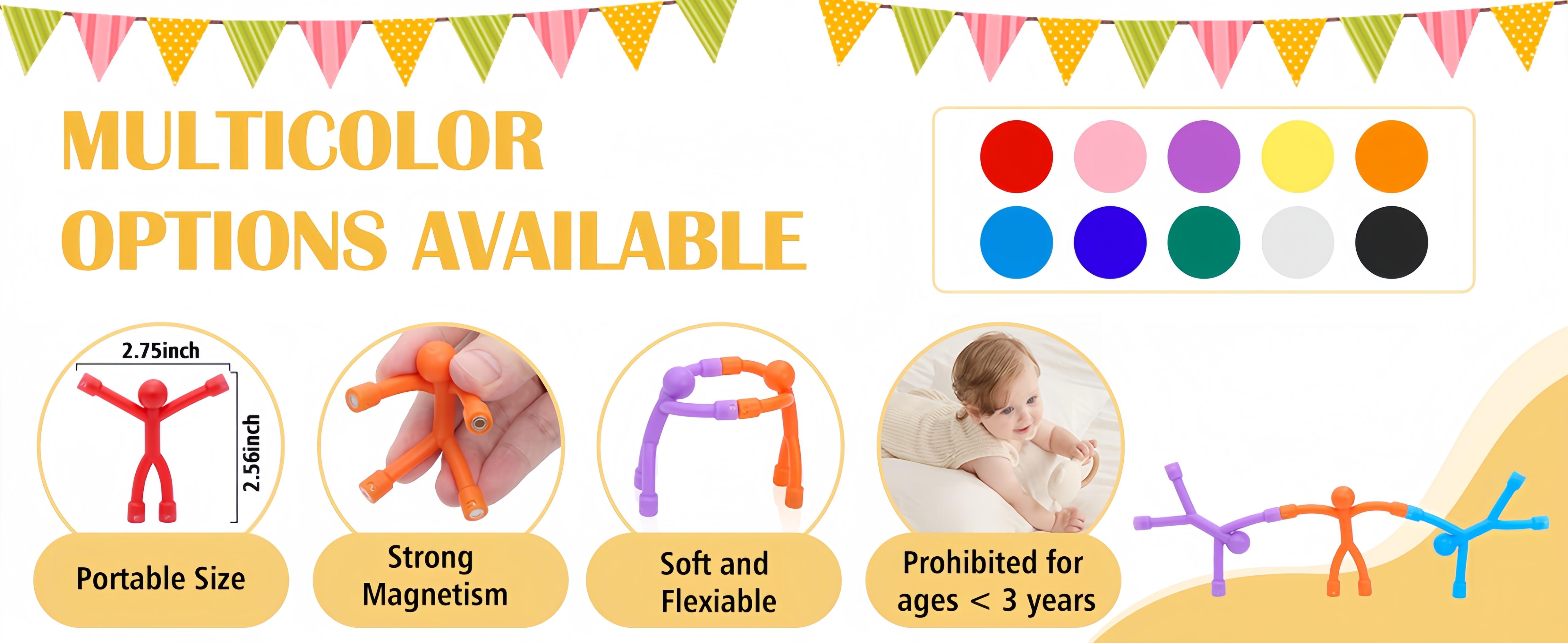 EFFUN Magnetic Fidget Toys, 10-Pack Bright Solid Colors BPA-Free Sensory Building Fridge Magnets for Kids, Travel Essentials, Autism Stress Relief, Birthday Gifts Party Favors, Relaxation EFFUN Magnetic Fidget Toys, 10-Pack Bright Solid Colors BPA-Free Sensory Building Fridge Magnets for Kids, Travel Essentials, Autism Stress Relief, Birthday Gifts Party Favors, Relaxation