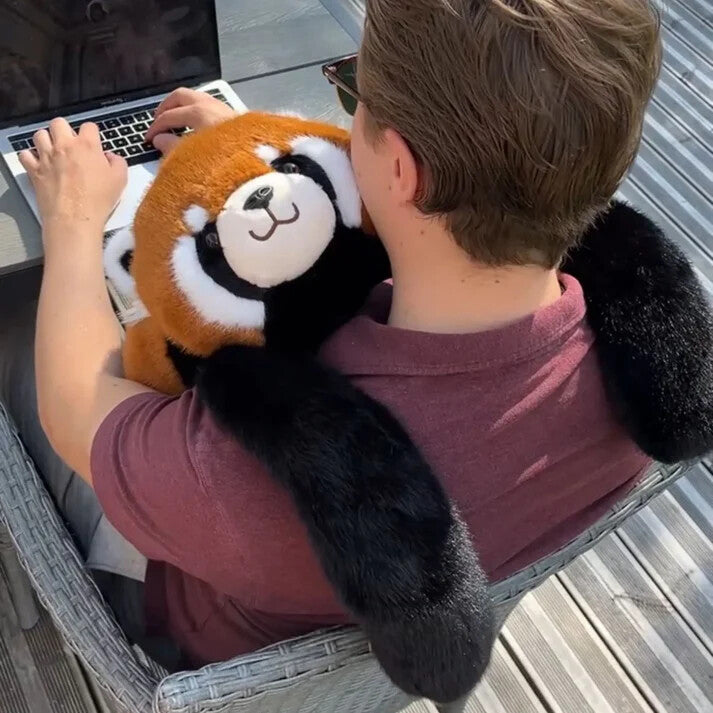 Weighted Stuffed Animal – Panda, Sloth, Bear, Koala, Raccoon & Dinosaur Plushie with Extra-Long Hugging Arms, Soft Huggable Stuffed Animal for Comfort (Panda, 25.6'')