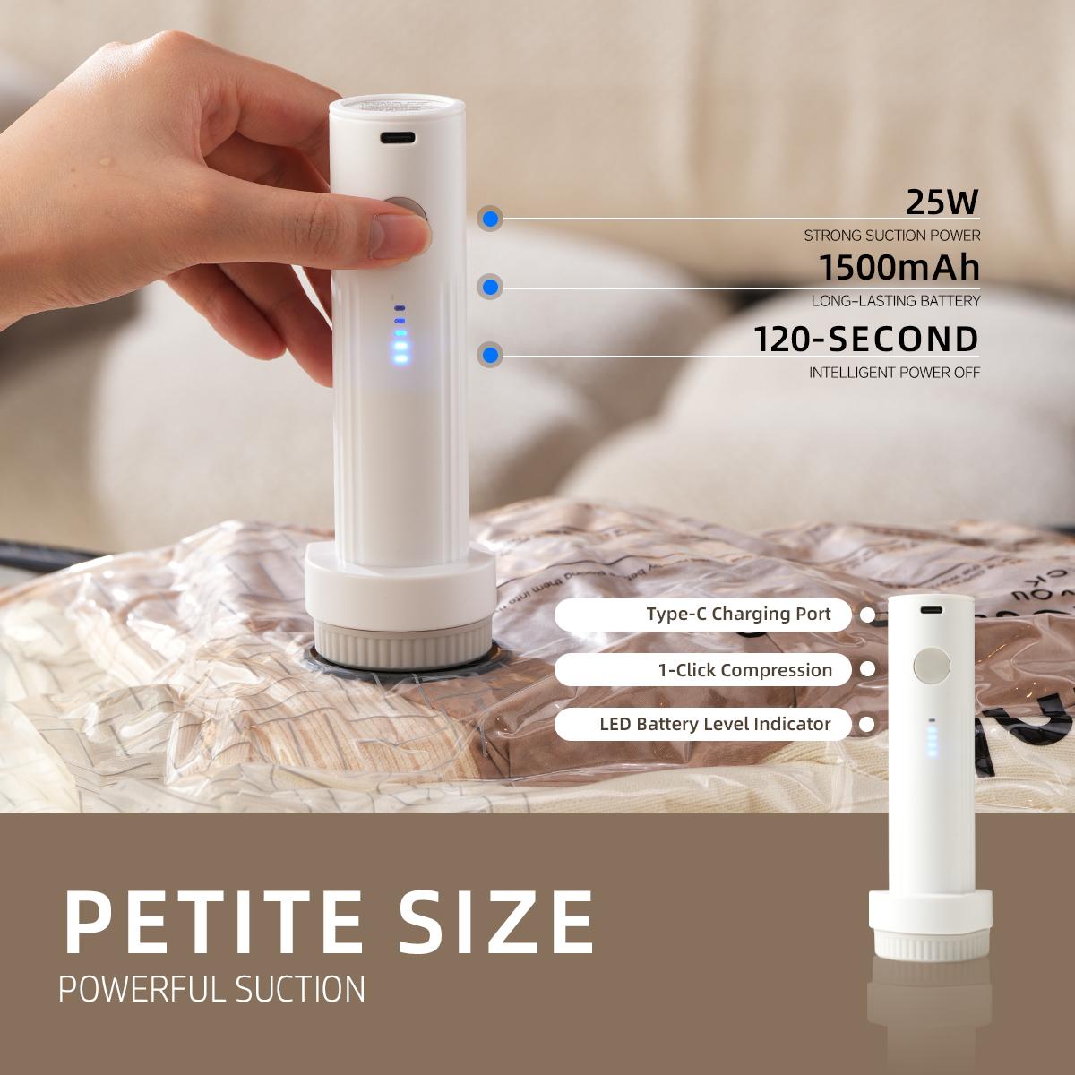 [Inspink] Travel Vacuum Compression Storage Bags with USB Rechargeable Electric Pump Ultra Compact Lightweight Space Savers for Clothing & Travel Essentials Zipper Pouches Outdoor Packing System Hand Organizer Holiday Variety Pack