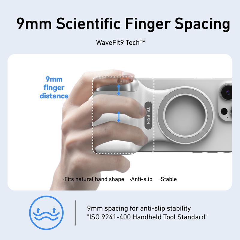 Magnetic Phone Camera Grip with Wireless Shutter – DSLR-Style Handle for iPhone & Android, 1/4" Screw, Ergonomic Design, Perfect for Vlogging, Selfies, and Steady Shots