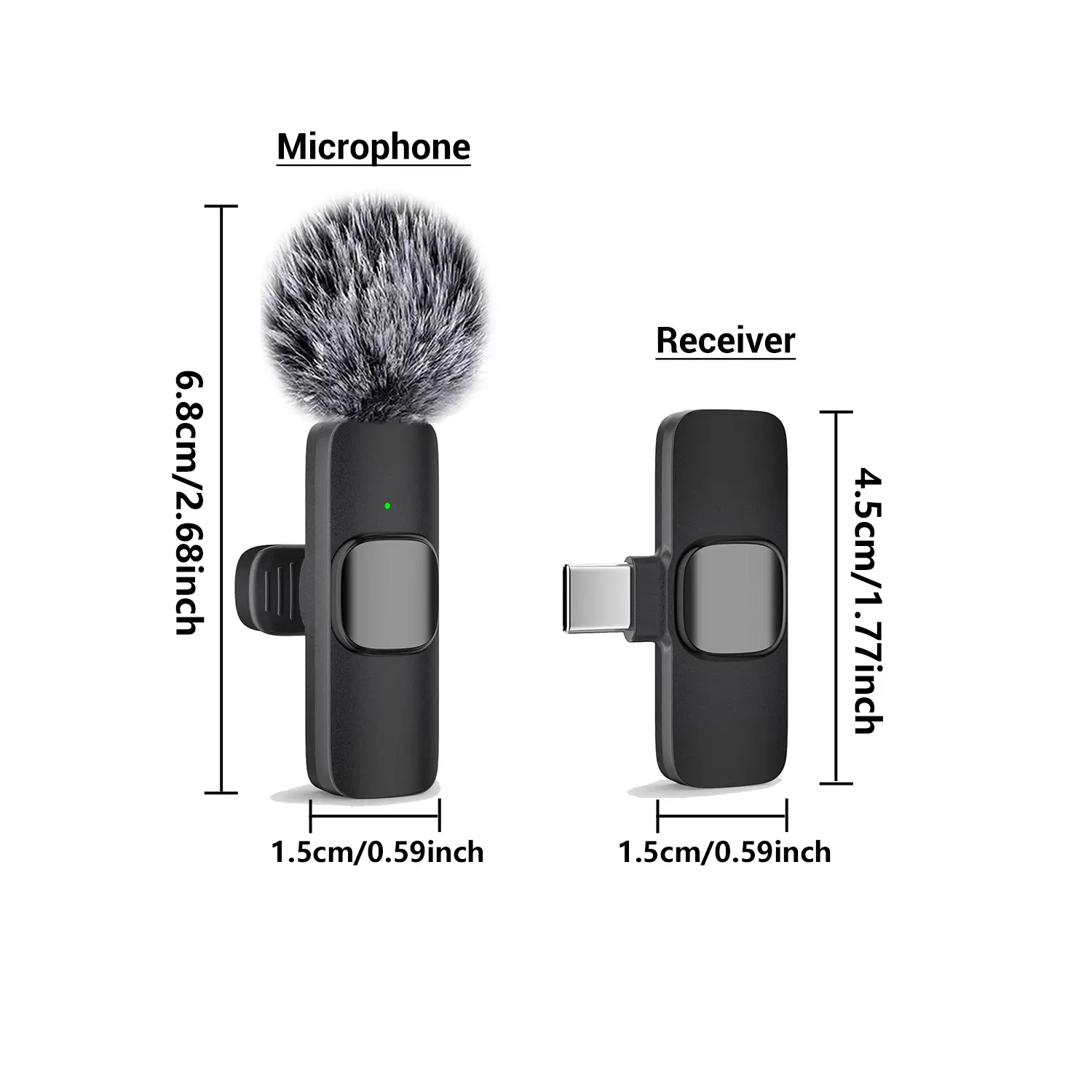 Wireless Mini Lavalier Microphone for iPhone & Android