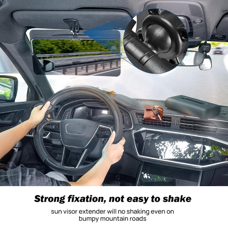 Joytutus Sun Visor for Car Universal Anti-Glare Polarized Visor Extender with UV400 Protection & Clear Vision 12.6 x 5 Lens Size Quick 5 Sec Installation Safe Driving Windshield Sunshade