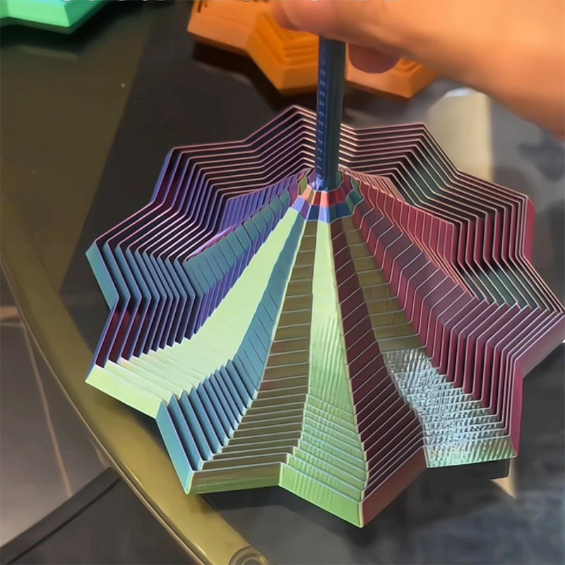 Visual Magic Geometric Helix Tower Fidget