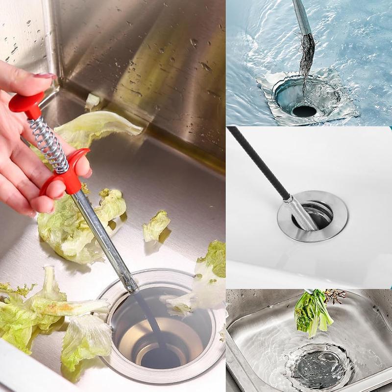 Flexible Grabber Claw Pick Up Reacher Tool with 4 Claws Bendable Hose Pickup Reaching Assist Tool for Litter Pick, Home Sink, Drains, Toilet(78.74 Inches)