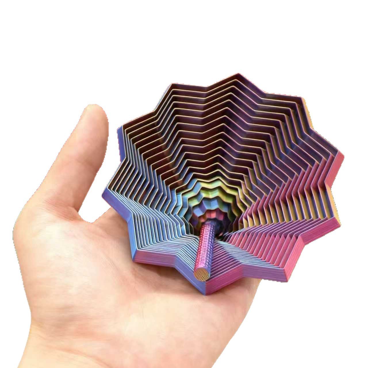 Visual Magic Geometric Helix Tower Fidget