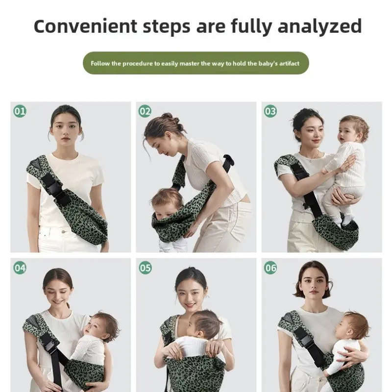 Adjustable Baby Carrier Strap, Upgraded Toddler Harness, Ergonomic Design, Comfortable Infant Wrap, Travel Friendly, Lightweight Ergonomic Carrier, 10-45 Lbs, Leopard Print #GLOBAL PICKS