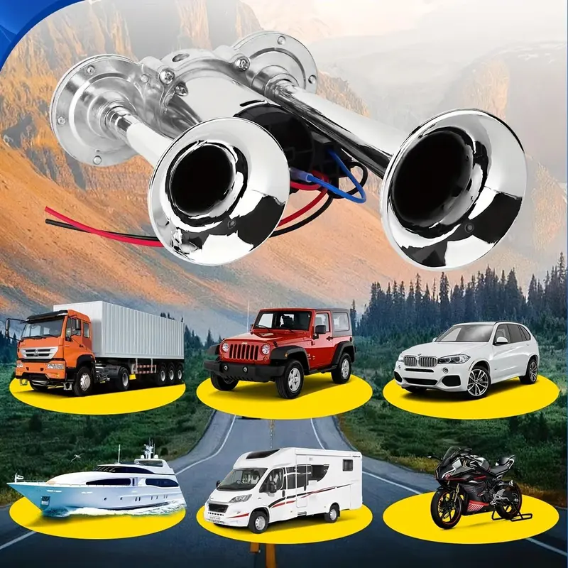 2026 Upgraded 12V 130DB Air Horn Kit