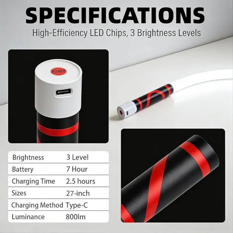 27" Bendable LED Flashlight Stick - Rechargeable High Lumen Hands-Free Work Light, Cars Accessories, Mechanic Stuff, Tools and Gadgets for Car Repair, Garage, Emergency Use (Flash Lights & Lighting) 27" Bendable LED Flashlight Stick - Rechargeable High Lumen Hands-Free Work Light, Cars Accessories, Mechanic Stuff, Tools and Gadgets for Car Repair, Garage, Emergency Use (Flash Lights & Lighting)