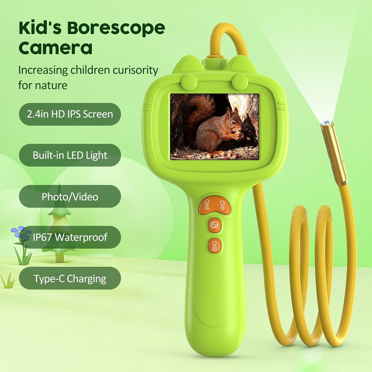 Kids Borescope Toy with Light, STEM Educational Toy