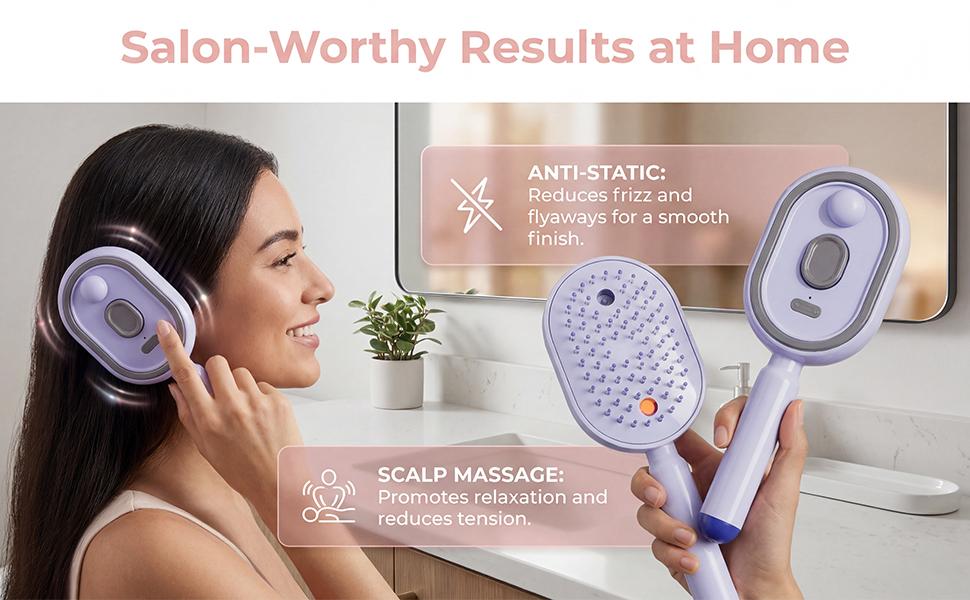 2026 New Electric Steam Brush, Electric Steam Brushs for Hair, Rechargeable Steam Hair Straightener, Detangling Steams Brush, Reduce Frizz, Nourishes Hairs, Anti-Static 2026 New Electric Steam Brush, Electric Steam Brushs for Hair, Rechargeable Steam Hair Straightener, Detangling Steams Brush, Reduce Frizz, Nourishes Hairs, Anti-Static