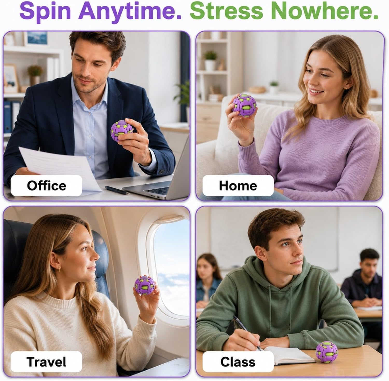 Press to Spin Fidget Ball （2pc）
