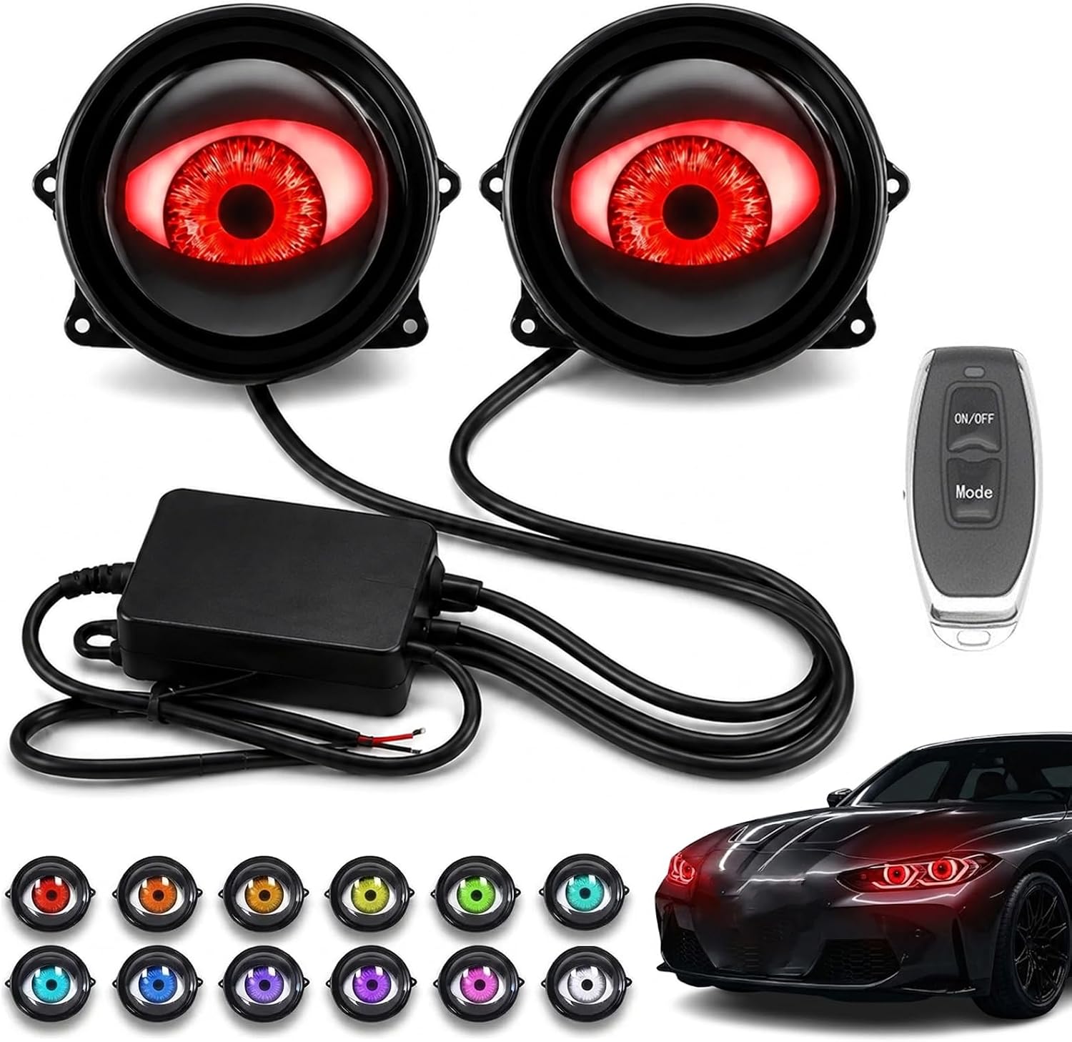 Demon Eyes Survival Kit, Dynamic Devil Eyes Car Headlight