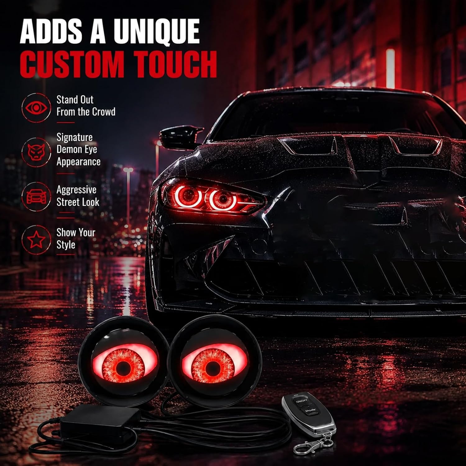 Demon Eyes Survival Kit, Dynamic Devil Eyes Car Headlight