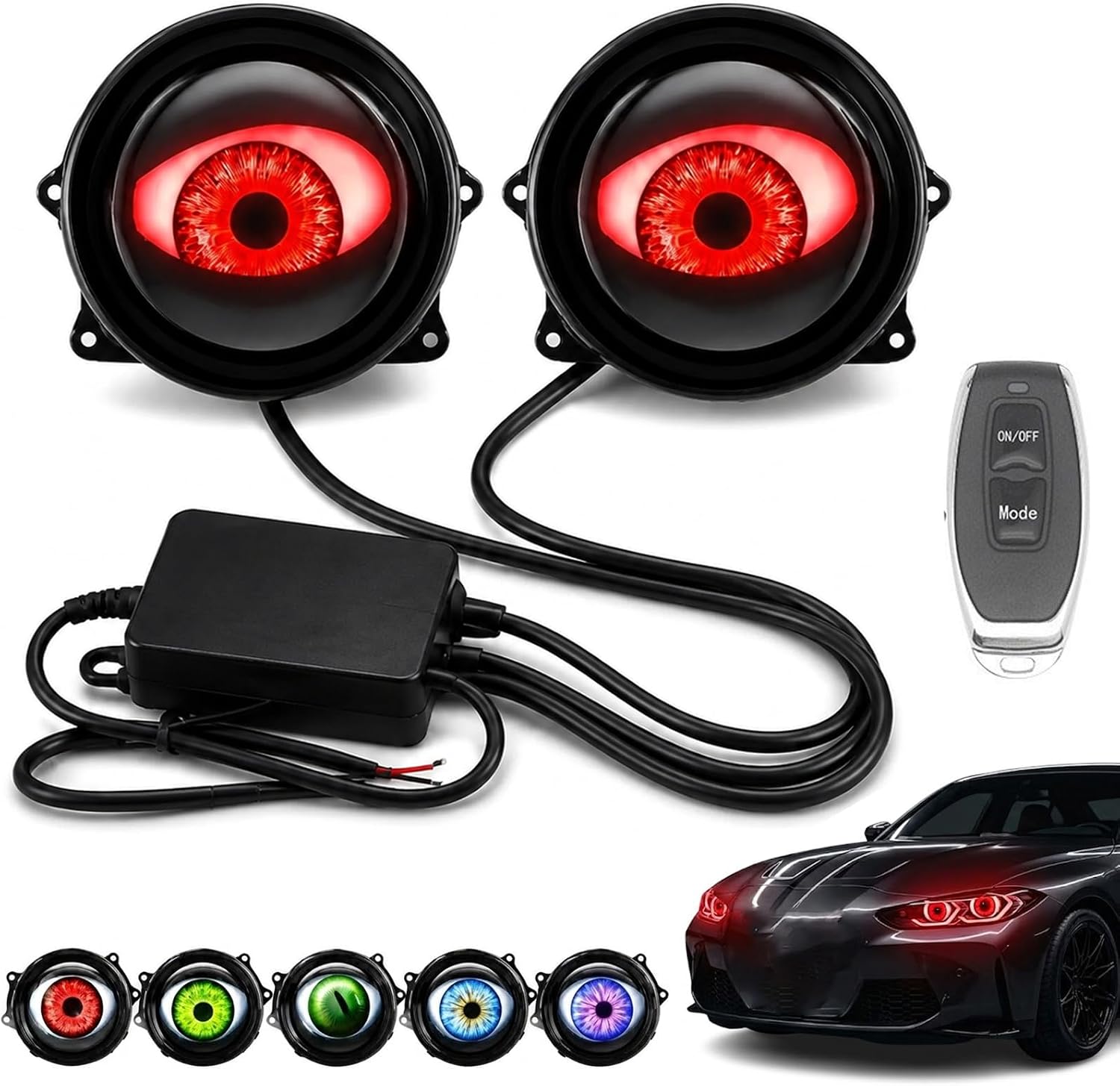 Demon Eyes Survival Kit, Dynamic Devil Eyes Car Headlight